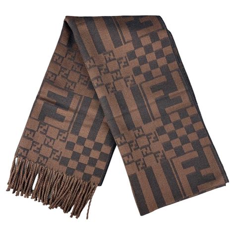 fendi black and brown scarf|fendi vintage scarf.